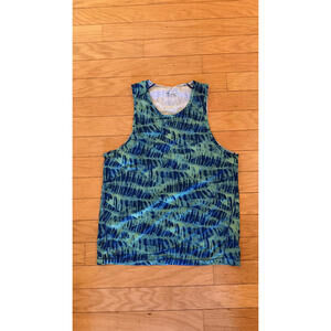 Janji Men's Run All Day Tank - Cyanotype Foliage / Medium